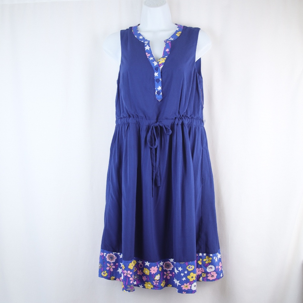 ModCloth Dress Size Small Navy Blue Floral Star